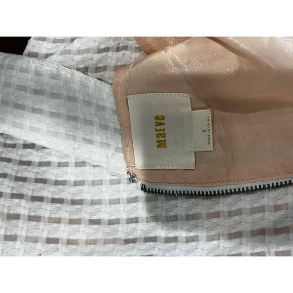 Maeve Womens Woven White Sleeveless Top With Straps Size 6 - Picture 5 of 7